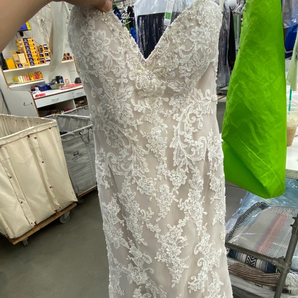 Demetrios Ivory Lace Wedding Dress